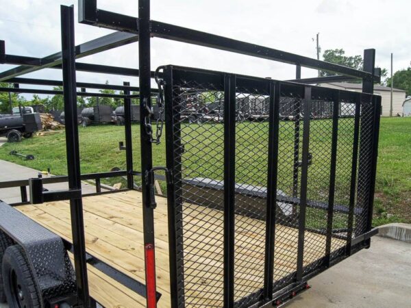 7x12 Straight Deck Utility Trailer (2) 3500lb Axle with 4ft Ladder Racks - Image 14