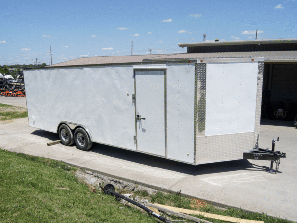 8.5x24 V-Nose Enclosed Trailer (2) 5,200lb Axles 10.4k GVWR