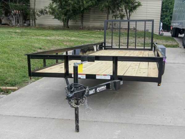 7x20 Straight Deck Utility Trailer (2) 3500lb Axles with Tall Gate - Image 2