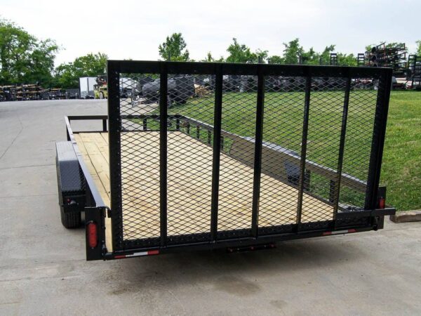 7x20 Straight Deck Utility Trailer (2) 3500lb Axles with Tall Gate - Image 3