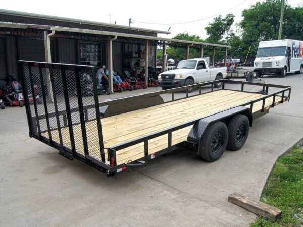 7x20 Straight Deck Utility Trailer (2) 3500lb Axles with Tall Gate - Image 5