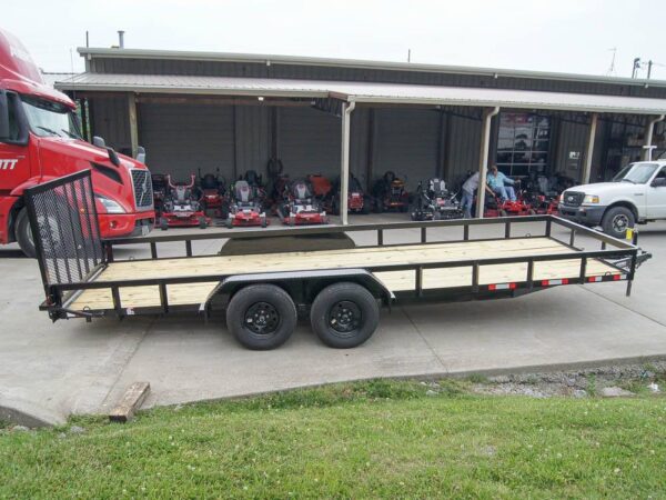 7x20 Straight Deck Utility Trailer (2) 3500lb Axles with Tall Gate - Image 6