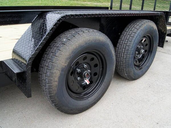 7x20 Straight Deck Utility Trailer (2) 3500lb Axles with Tall Gate - Image 10