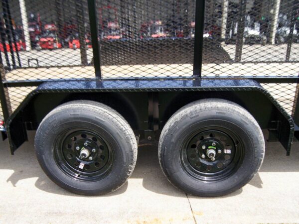 7x16 Powder Coated Straight Deck Utility Trailer with 6ft Mesh Sides (2) 3500lb Axles - Image 8