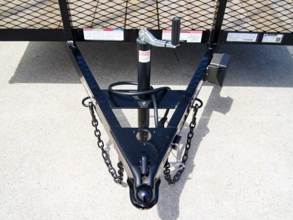 7x16 Powder Coated Straight Deck Utility Trailer with 6ft Mesh Sides (2) 3500lb Axles - Image 11
