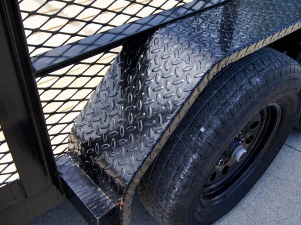 7x16 Powder Coated Straight Deck Utility Trailer with 6ft Mesh Sides (2) 3500lb Axles - Image 13