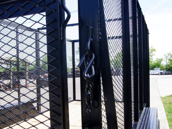 7x16 Powder Coated Straight Deck Utility Trailer with 6ft Mesh Sides (2) 3500lb Axles - Image 17