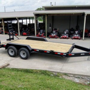 7x16 IBeam Equipment Trailer (2) 5200lb Axles with Stand-Up Ramps