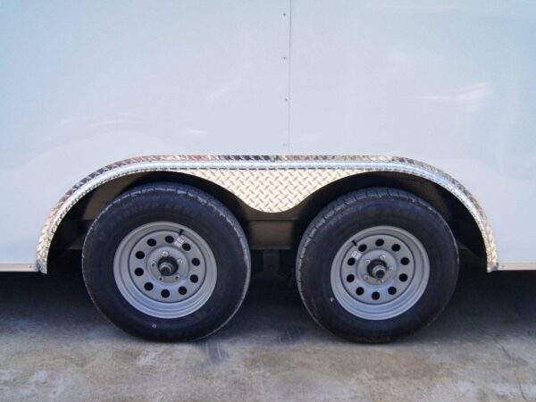8.5x20 White V-Nose Enclosed Trailer (2) 3500lb Axles - Image 12