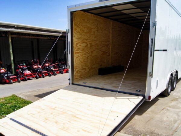 8.5x20 White V-Nose Enclosed Trailer (2) 3500lb Axles - Image 10