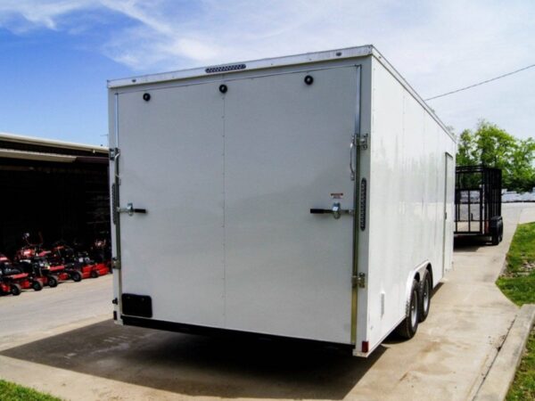 8.5x20 White V-Nose Enclosed Trailer (2) 3500lb Axles - Image 6
