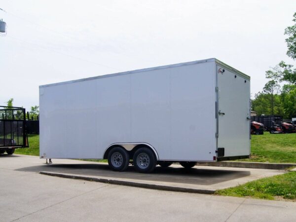 8.5x20 White V-Nose Enclosed Trailer (2) 3500lb Axles - Image 5