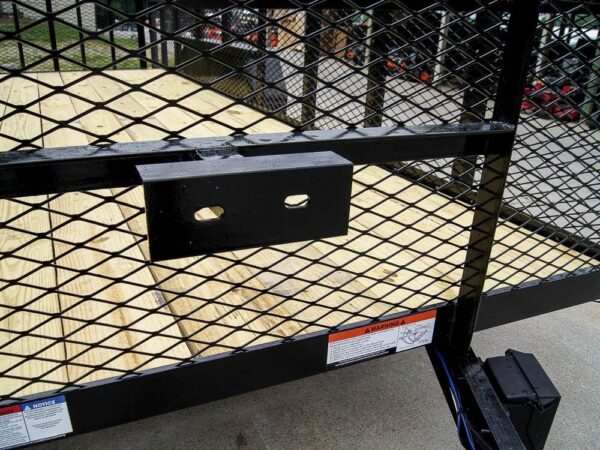 6.4x18 Powder Coated Dovetail Utility Trailer with 2ft Mesh Sides (2) 3500lb Axles - Image 10