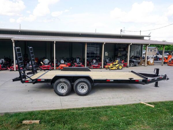 7x18 I-Beam Equipment Trailer (2) 7K Axles Stand-Up Ramps - Image 7