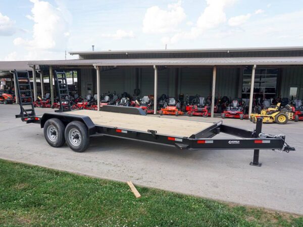 7x18 I-Beam Equipment Trailer (2) 7K Axles Stand-Up Ramps - Image 8