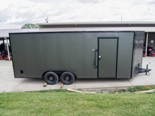 8.5x20 Charcoal Enclosed Trailer with Blackout Package (2) 5200lb Axles Storage - Image 6