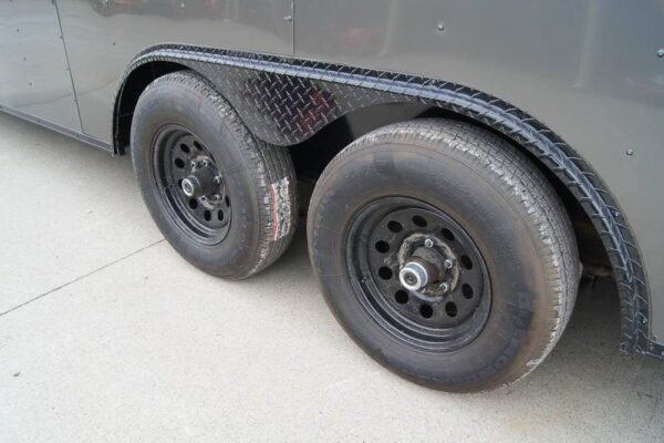8.5x20 Charcoal Enclosed Trailer with Blackout Package (2) 5200lb Axles Storage - Image 12