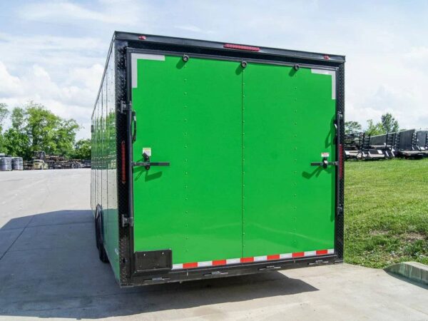 8.5x24 Lime Green Enclosed Trailer with Blackout Package (2) 5200lb Axles Storage - Image 5