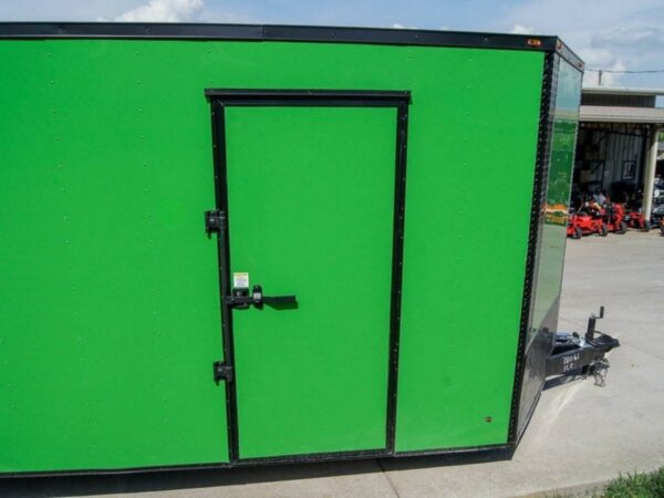 8.5x24 Lime Green Enclosed Trailer with Blackout Package (2) 5200lb Axles Storage - Image 7