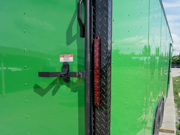 8.5x24 Lime Green Enclosed Trailer with Blackout Package (2) 5200lb Axles Storage - Image 8