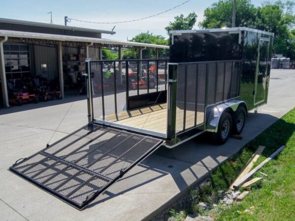 7x18 Hybrid Flat-Nose Enclosed Trailer with 4ft Mesh Deck Storage - Image 5