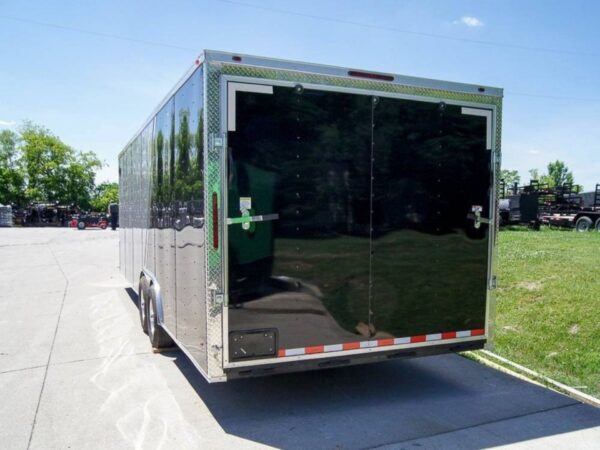 8.5x24 Two Tone-Black/Silver Enclosed Trailer (2) 5200lb Axle Storage - Image 5