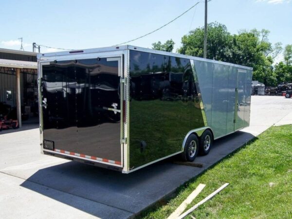 8.5x24 Two Tone-Black/Silver Enclosed Trailer (2) 5200lb Axle Storage - Image 6