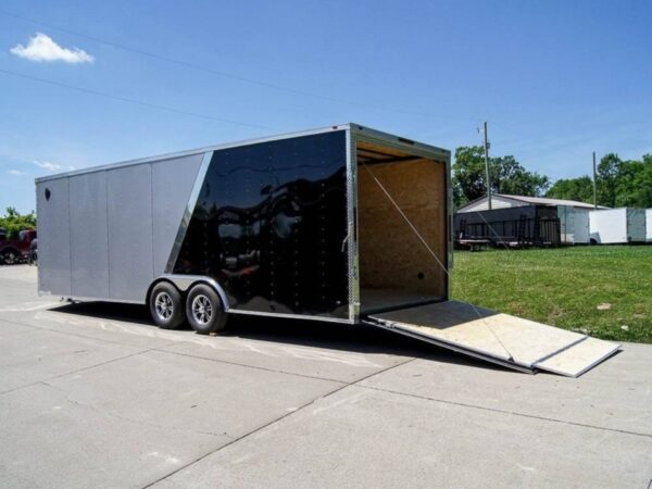 8.5x24 Two Tone-Black/Silver Enclosed Trailer (2) 5200lb Axle Storage - Image 14