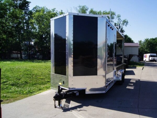 7x20 Black Enclosed Hybrid Trailer with 48'' Side Ramp - Image 2