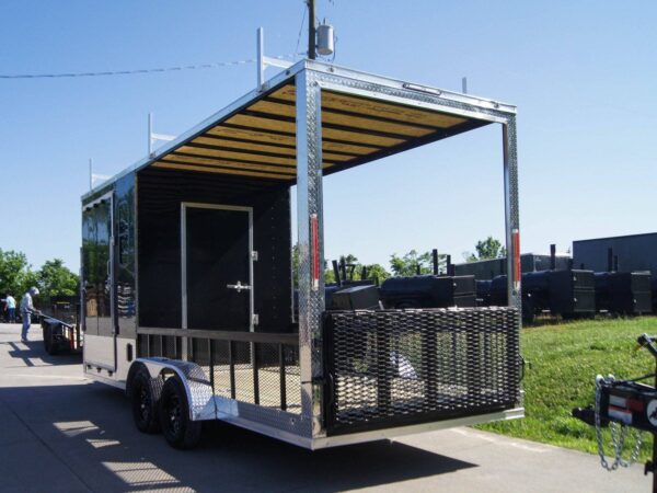 7x20 Black Enclosed Hybrid Trailer with 48'' Side Ramp - Image 5
