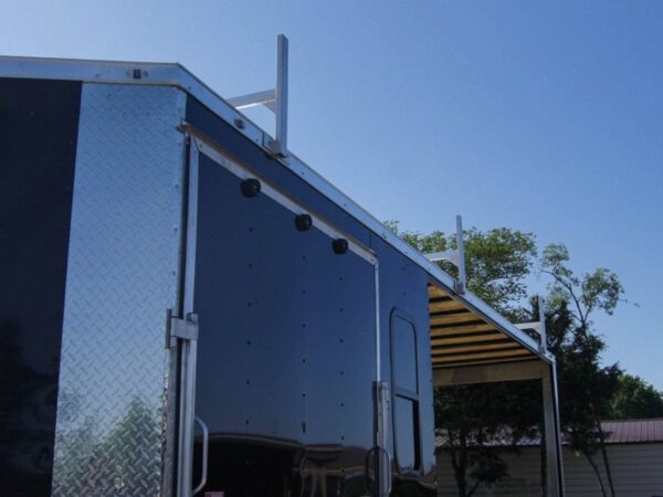 7x20 Black Enclosed Hybrid Trailer with 48'' Side Ramp - Image 11
