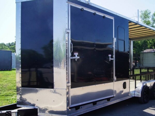 7x20 Black Enclosed Hybrid Trailer with 48'' Side Ramp - Image 12