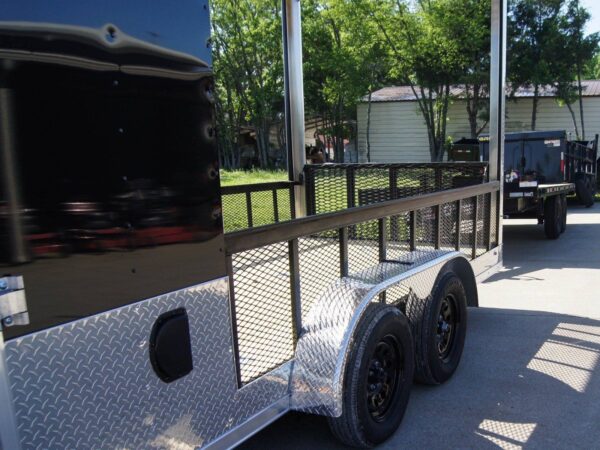 7x20 Black Enclosed Hybrid Trailer with 48'' Side Ramp - Image 14