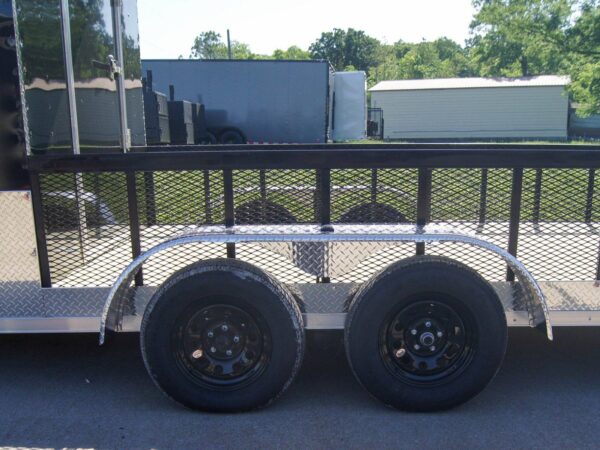 7x20 Black Enclosed Hybrid Trailer with 48'' Side Ramp - Image 15