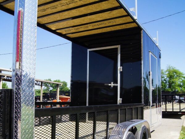 7x20 Black Enclosed Hybrid Trailer with 48'' Side Ramp - Image 23