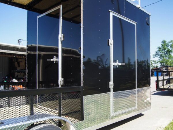 7x20 Black Enclosed Hybrid Trailer with 48'' Side Ramp - Image 24