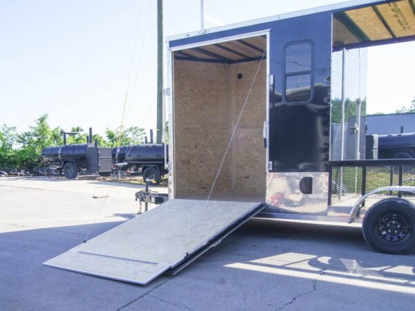 7x20 Black Enclosed Hybrid Trailer with 48'' Side Ramp - Image 27
