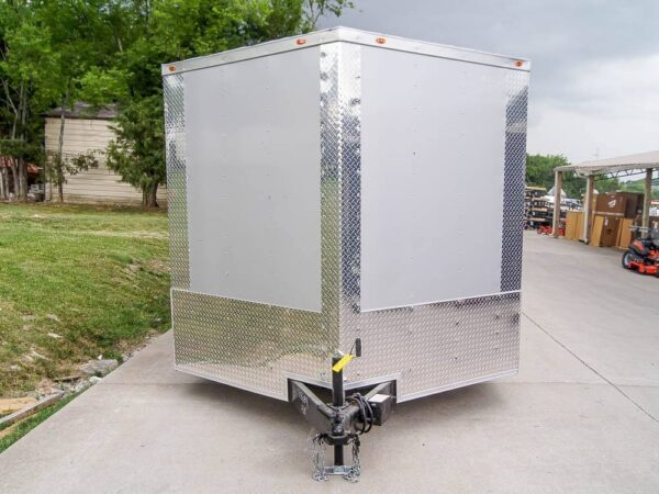 8.5x20 Silver Enclosed Trailer V-Nose (2) 5,200lb Axles Storage - Image 2