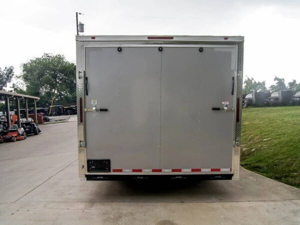 8.5x20 Silver Enclosed Trailer V-Nose (2) 5,200lb Axles Storage - Image 6