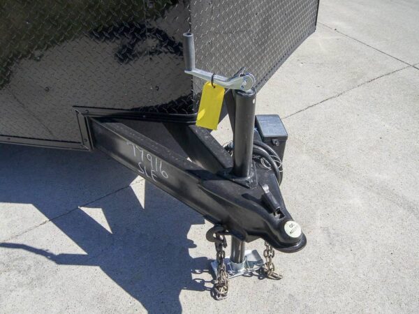 8.5x24 Charcoal Grey V-Nose Enclosed Trailer with Blackout Package Storage - Image 9