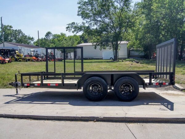 7x14 Straight Deck Utility Trailer with Side Gate (2) 3500lb Axles - Image 4