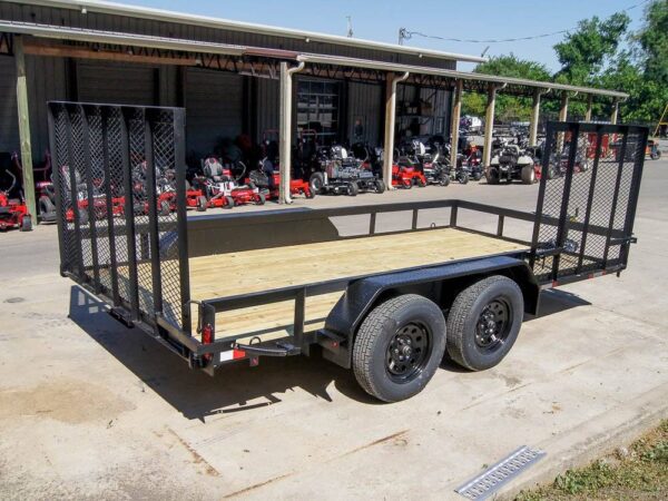 7x14 Straight Deck Utility Trailer with Side Gate (2) 3500lb Axles - Image 7