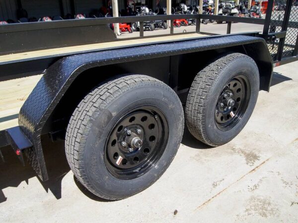7x14 Straight Deck Utility Trailer with Side Gate (2) 3500lb Axles - Image 16