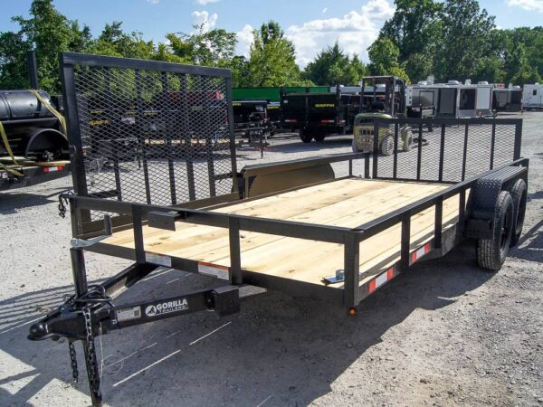 7x16 Dovetail Utility Trailer with Side Gate (2) 3500lb Axle 7k GVWR - Image 2