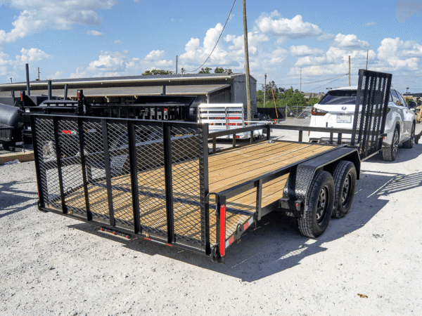 7x16 Dovetail Utility Trailer with Side Gate (2) 3500lb Axle 7k GVWR - Image 4