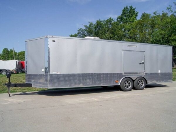 8.5x24 Custom Silver Enclosed Trailer ATP Floor (2) 5200lb Axle Storage