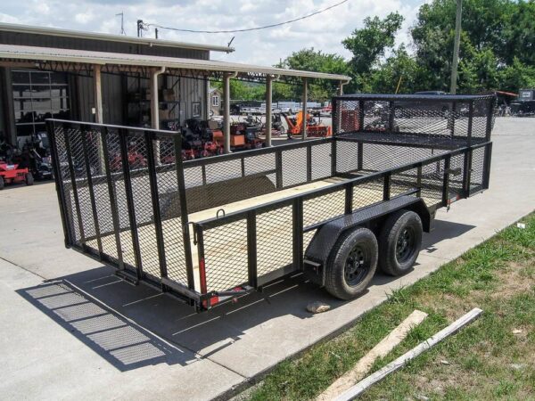 7x16 Straight Deck Utility Trailer with Stacked Baskets (2) 3500lb Axle - Image 6