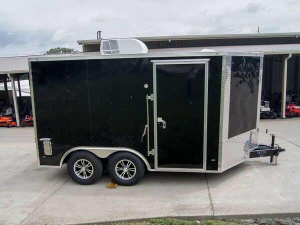 8.5x12 Black V-Nose Enclosed Trailer with Elect Pkg (2) 3500lb Axles Storage - Image 8