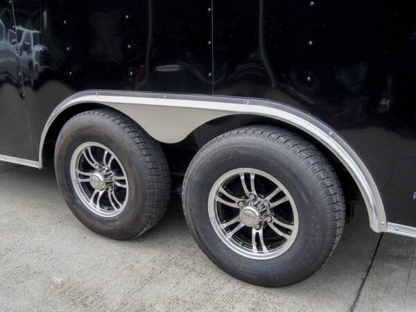 8.5x12 Black V-Nose Enclosed Trailer with Elect Pkg (2) 3500lb Axles Storage - Image 12