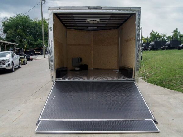 8.5x12 Black V-Nose Enclosed Trailer with Elect Pkg (2) 3500lb Axles Storage - Image 14